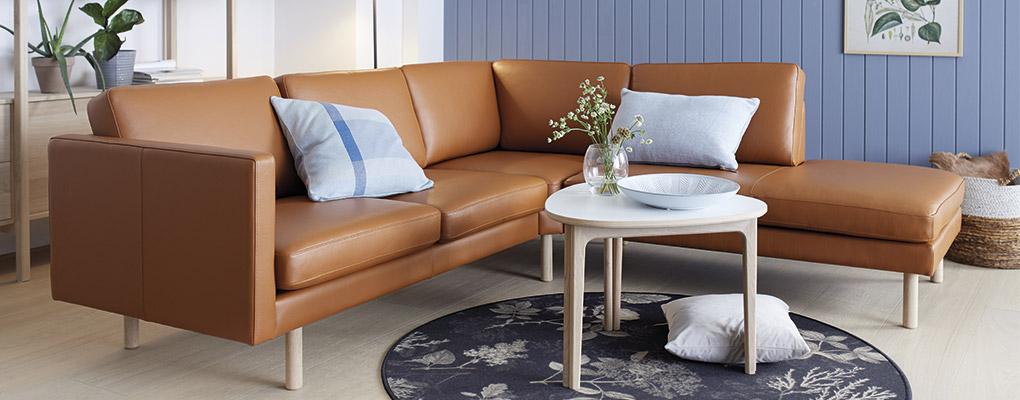 Lædersofaer er in for tiden